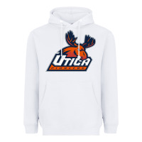 White utica pioneers vectorized Heavyweight Hoodie - linhVisuals