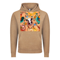Vintage Coffee western farm animals seamless pattern Vintage Hoodie - BundleAndBundleShop