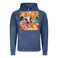 Vintage Denim western farm animals seamless pattern Vintage Hoodie - BundleAndBundleShop