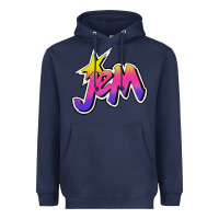 Navy jem and the holograms musical Heavyweight Hoodie - linhVisuals