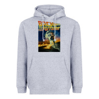 Heather Grey back to the future vintage Heavyweight Hoodie - linhVisuals