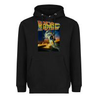 Black back to the future vintage Heavyweight Hoodie - linhVisuals
