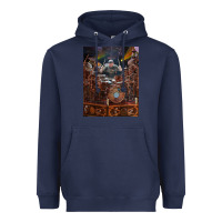 Navy Neil Peart cool Heavyweight Hoodie - linhVisuals