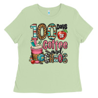 Matcha hundred days of coffee and chaos Ladies Tee - OliviaCreatesArt