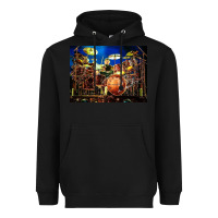 Black Neil Peart encore Heavyweight Hoodie - linhVisuals