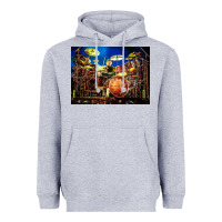 Heather Grey Neil Peart encore Heavyweight Hoodie - linhVisuals