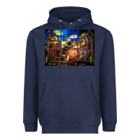 Navy Neil Peart encore Heavyweight Hoodie - linhVisuals