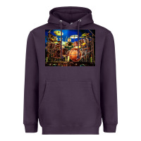 Plum Neil Peart encore Heavyweight Hoodie - linhVisuals