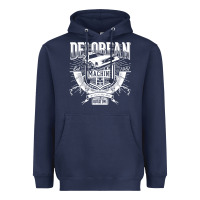 Navy delorean machine Heavyweight Hoodie - linhVisuals