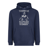 Navy schwarzenegger arnie Heavyweight Hoodie - linhVisuals