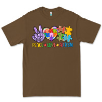 Cacao Peace love Autism Premium Tee - CowGirlArtShop