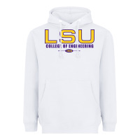 White lsu college of engineering  1890 Heavyweight Hoodie - linhVisuals