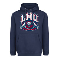 Navy lmu education Heavyweight Hoodie - linhVisuals