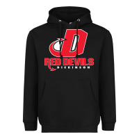 Black red de dickinson college vectorized Heavyweight Hoodie - linhVisuals