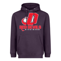 Plum red de dickinson college vectorized Heavyweight Hoodie - linhVisuals