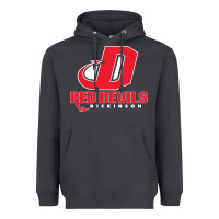 Red De Dickinson College Vectorized Heavyweight Hoodie | Teevron
