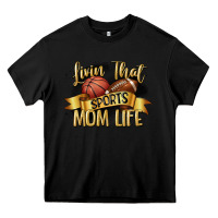 Black livin that sports mom life Heavy Core Tee - CowGirlArtShop