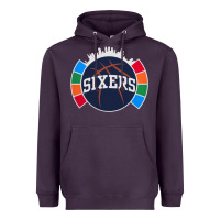 Plum sixers basketball Heavyweight Hoodie - linhVisuals