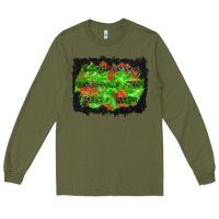 Army Green halloween leopard lines background Long Sleeve Tee - BundleAndBundleShop