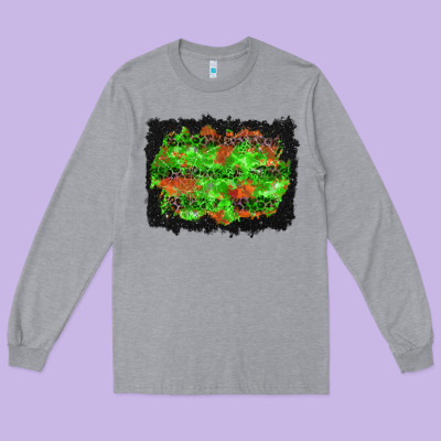 Halloween Leopard Lines Background Long Sleeve Tee Designed By Bundleandbundleshop