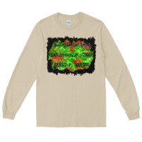 Mushroom halloween leopard lines background Long Sleeve Tee - BundleAndBundleShop