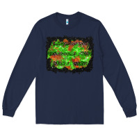 Navy halloween leopard lines background Long Sleeve Tee - BundleAndBundleShop