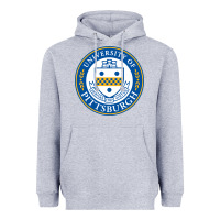 Heather Grey university of pittsburgh Heavyweight Hoodie - linhVisuals