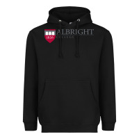 Black albright college vectorized Heavyweight Hoodie - linhVisuals