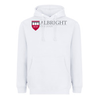 White albright college vectorized Heavyweight Hoodie - linhVisuals