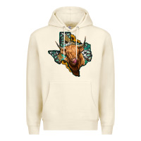 Sandshell texas map highland cow Premium Hoodie - Jasminsmagicworld