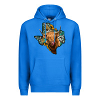 True Royal texas map highland cow Premium Hoodie - Jasminsmagicworld