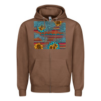 Sunflower Gemstone Serape Tumbler Zipper Hoodie | Teevron