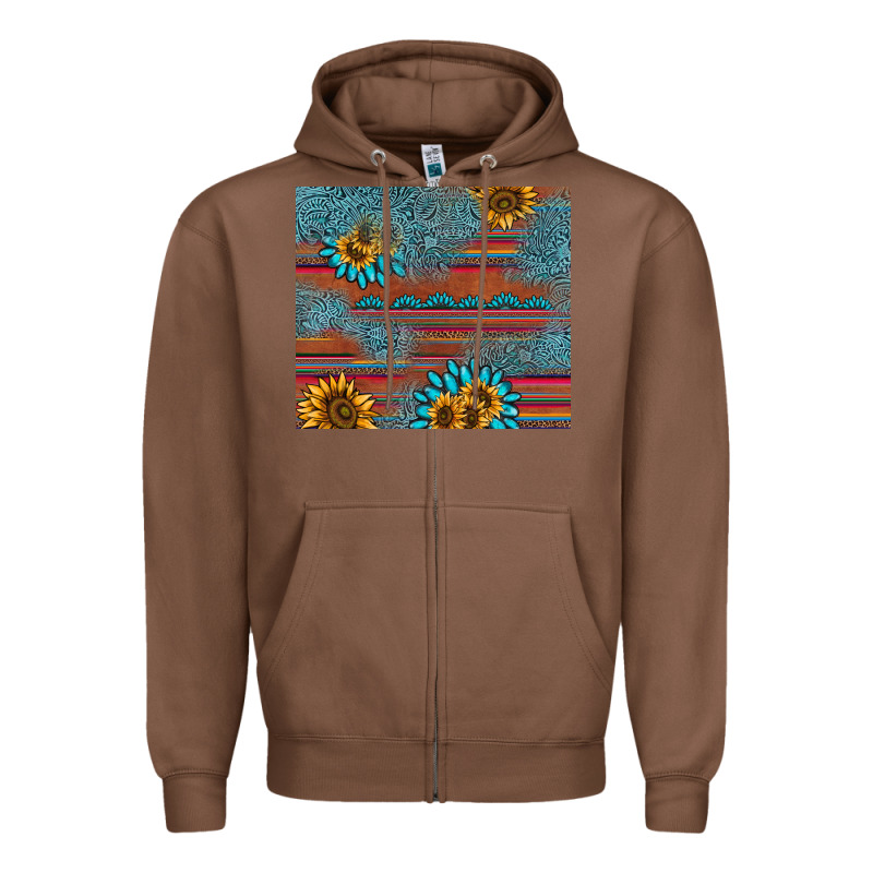 Sunflower Gemstone Serape Tumbler Zipper Hoodie by AdoDesignShop | Teevron