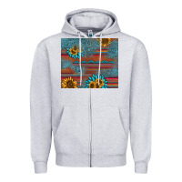 Heather Grey sunflower gemstone serape tumbler Zipper Hoodie - AdoDesignShop