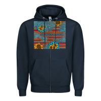 Navy sunflower gemstone serape tumbler Zipper Hoodie - AdoDesignShop