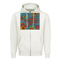 Oatmeal Heather sunflower gemstone serape tumbler Zipper Hoodie - AdoDesignShop