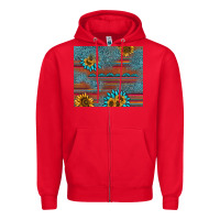 Red sunflower gemstone serape tumbler Zipper Hoodie - AdoDesignShop