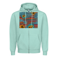 Seafoam sunflower gemstone serape tumbler Zipper Hoodie - AdoDesignShop