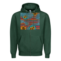 Sports Green sunflower gemstone serape tumbler Zipper Hoodie - AdoDesignShop