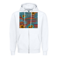 White sunflower gemstone serape tumbler Zipper Hoodie - AdoDesignShop