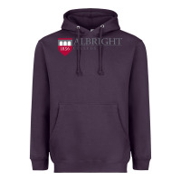 Plum albright college vectorized Heavyweight Hoodie - linhVisuals