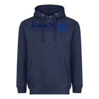 Navy baruch college vectorized Heavyweight Hoodie - linhVisuals