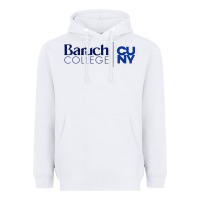White baruch college vectorized Heavyweight Hoodie - linhVisuals