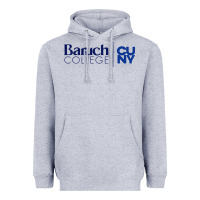 Heather Grey baruch college vectorized Heavyweight Hoodie - linhVisuals
