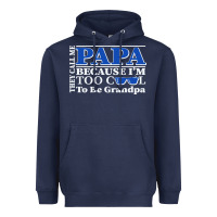 Navy they call me papa because i'm too cool to be grandpa Heavyweight Hoodie - linhVisuals