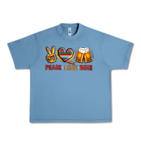 Pebble Blue peace love beer bbs Urban Heavy Tee - BundleAndBundleShop