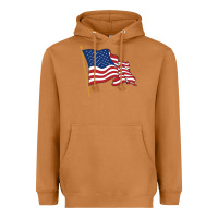 Meerkat American flag Heavyweight Hoodie - linhVisuals