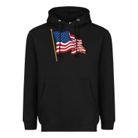 Black American flag Heavyweight Hoodie - linhVisuals