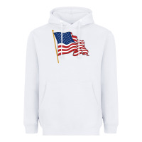 White American flag Heavyweight Hoodie - linhVisuals