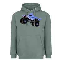 Sage Monster Truck Megalodon Heavyweight Hoodie - linhVisuals
